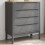 VidaXL vidaXL Kommode FLORO Grau Massivholz Kiefer 3