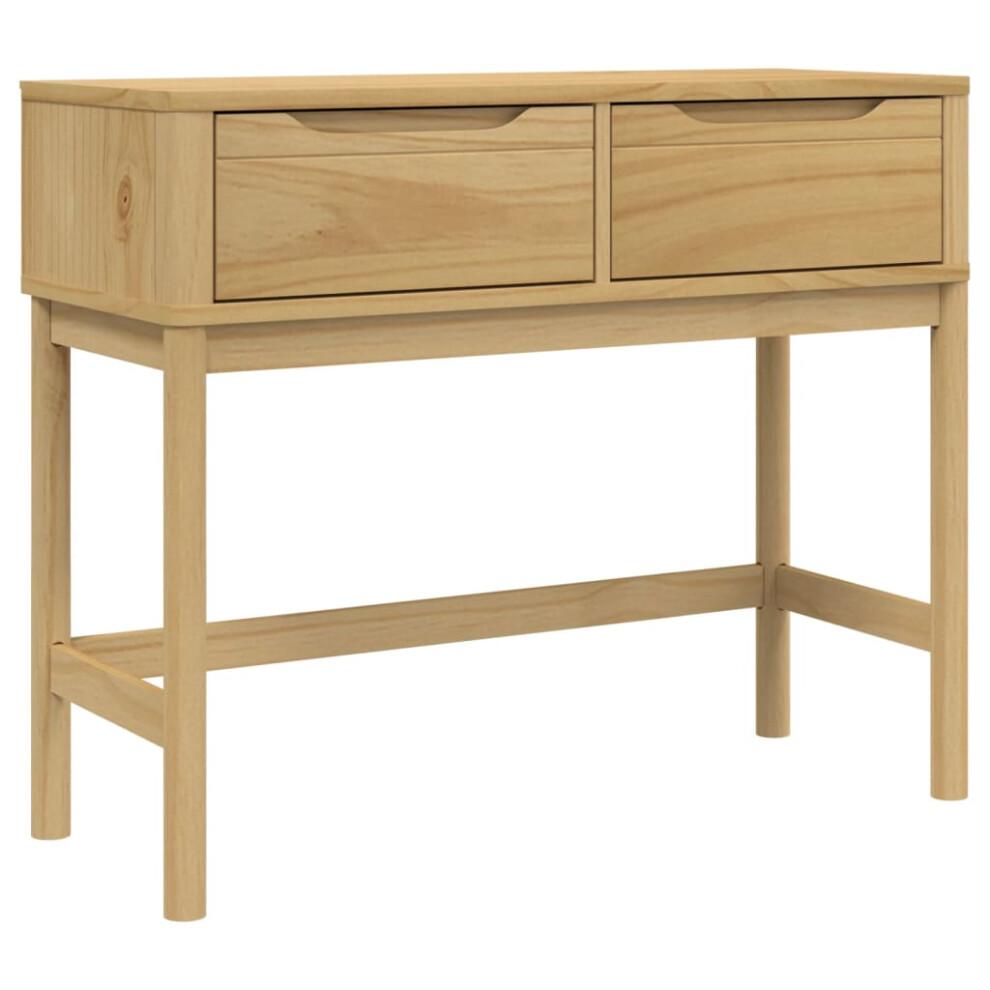 Vidaxl (Wax Brown) Console Table Hallway Tea Side Table Accent End Table Solid Wood Pine