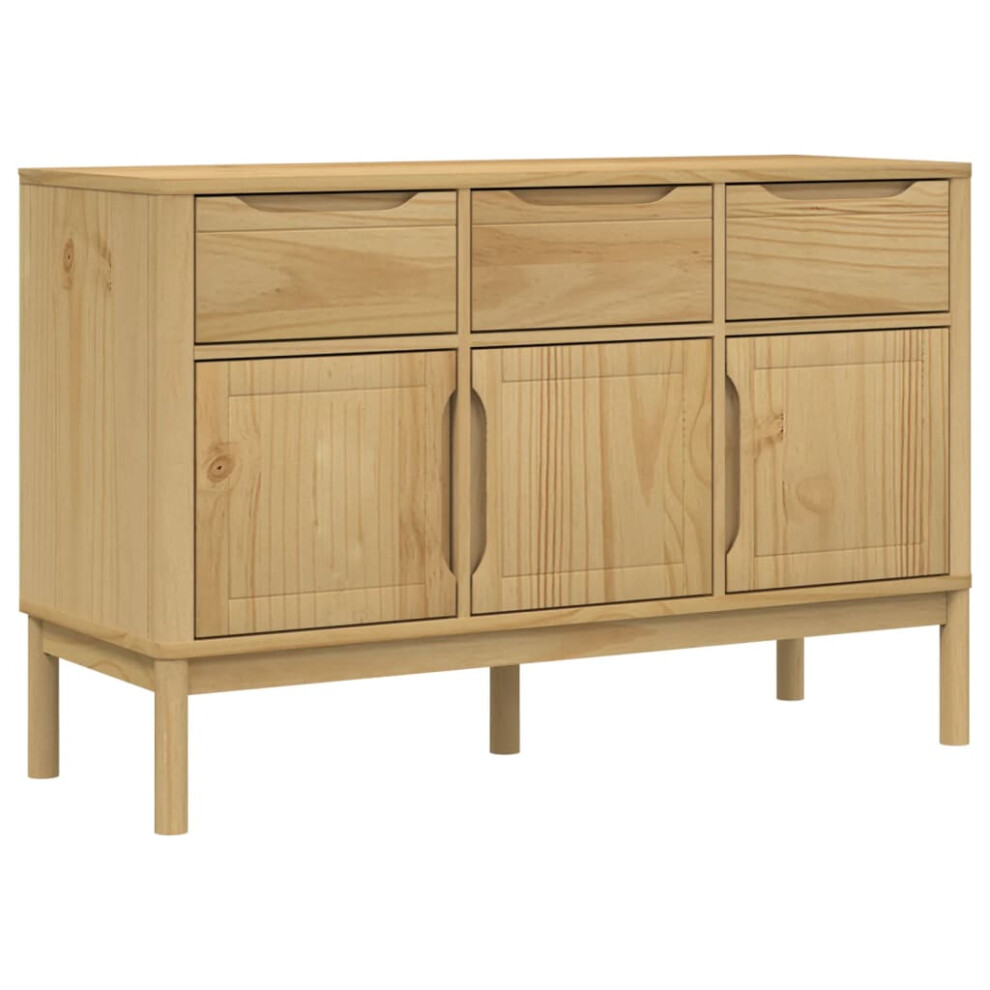 Vidaxl (Wax Brown) Sideboard Cupboard Side Cabinet Home Storage Highboard Solid Wood Pine