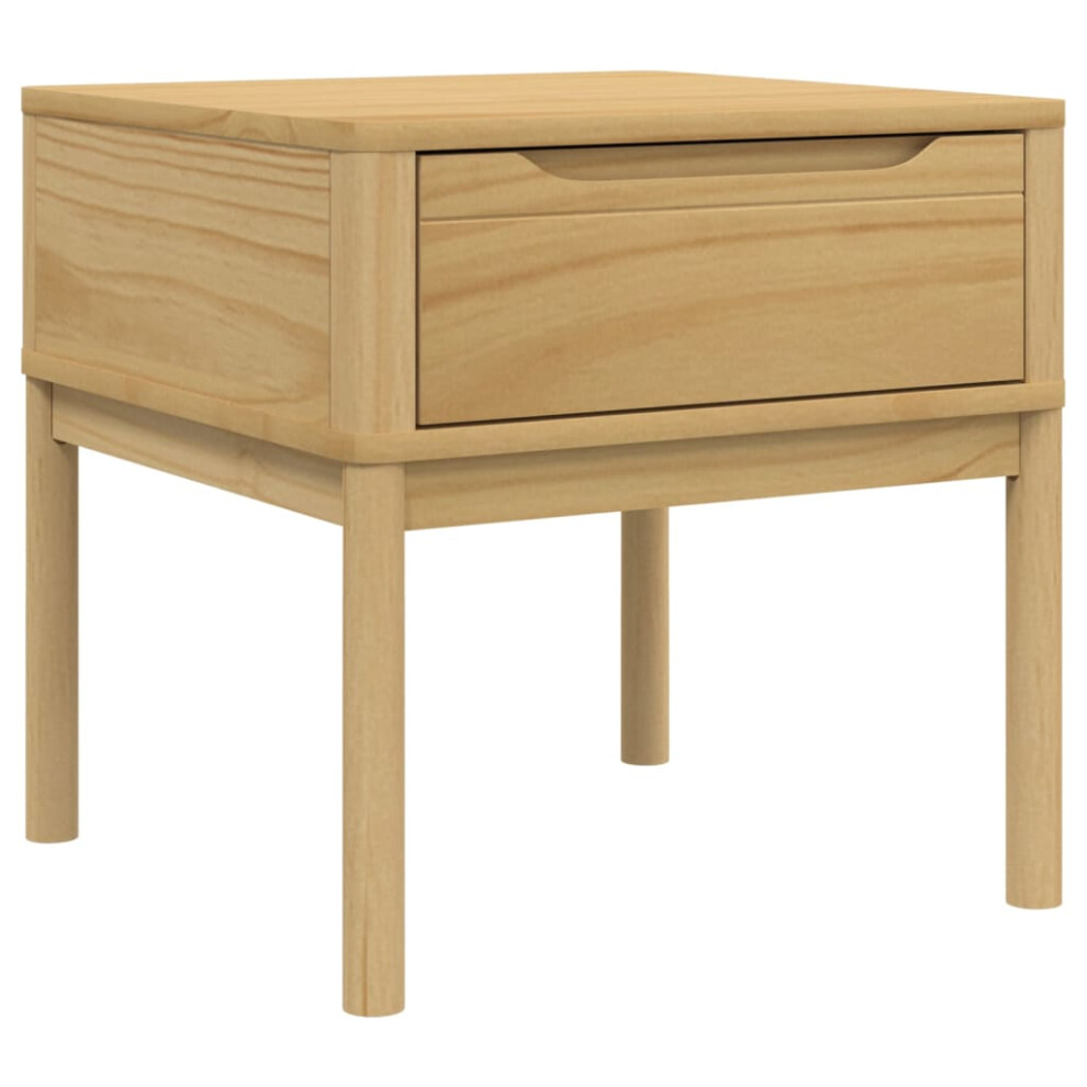 Vidaxl (Wax Brown) Lamp Table Hallway Side Table Bedside Accent Table Solid Wood Pine