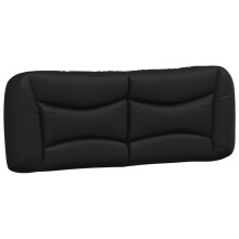 (135 cm) vidaXL Headboard Cushion Bed Cushion Pillow Back Headboard Black Faux Leather