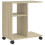 VidaXL (Sonoma oak) vidaXL Side Table with Wheels Hallway End Table Coffee Table Engineered Wood 1