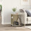 VidaXL (Sonoma oak) vidaXL Side Table with Wheels Hallway End Table Coffee Table Engineered Wood 3