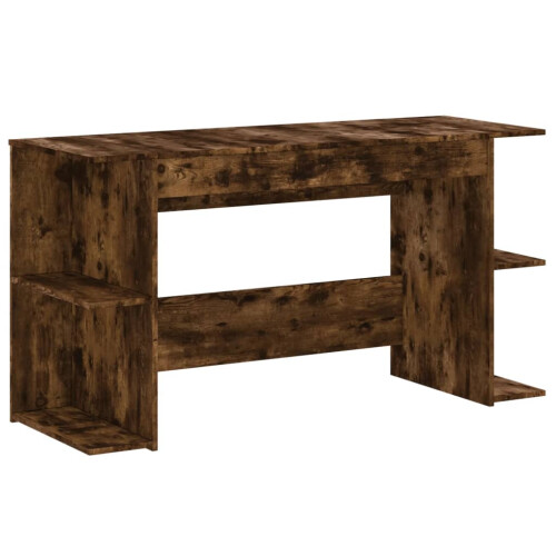 VidaXL (smoked oak) vidaXL Desk Office Writing Desk Working Computer Table Black Engineered Wood 1