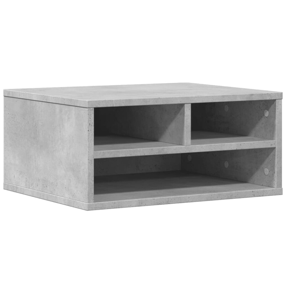 Vidaxl (Concrete Grey) Printer Stand Printer Table File Organiser Brown Oak Engineered Wood
