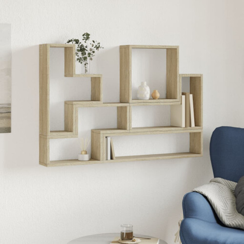 VidaXL (sonoma oak) vidaXL Wall Shelf Floating Shelf Wall Mounted Storage Rack Engineered Wood 2