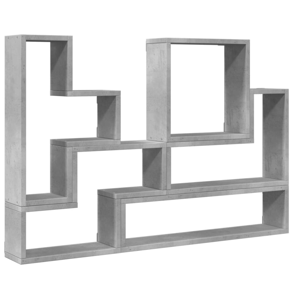 (Grey Sonoma) Vidaxl Wall Shelf Floating Shelf Wall Mounted Storage Rack Engineered Wood 8721012497078