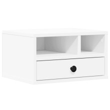 (White) vidaXL Printer Stand Printer Table Office Desk File Organiser Engineered Wood