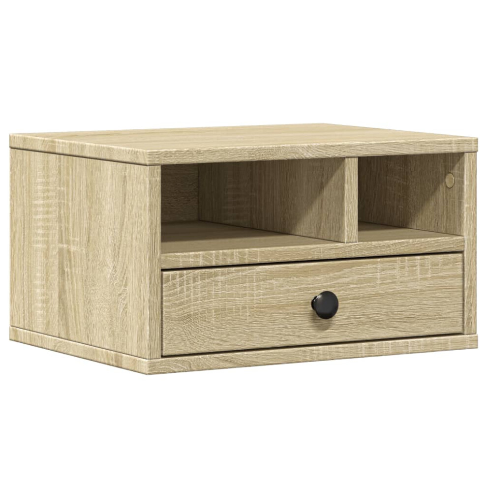 Vidaxl (Sonoma Oak) Printer Stand Printer Table Office Desk File Organiser Engineered Wood