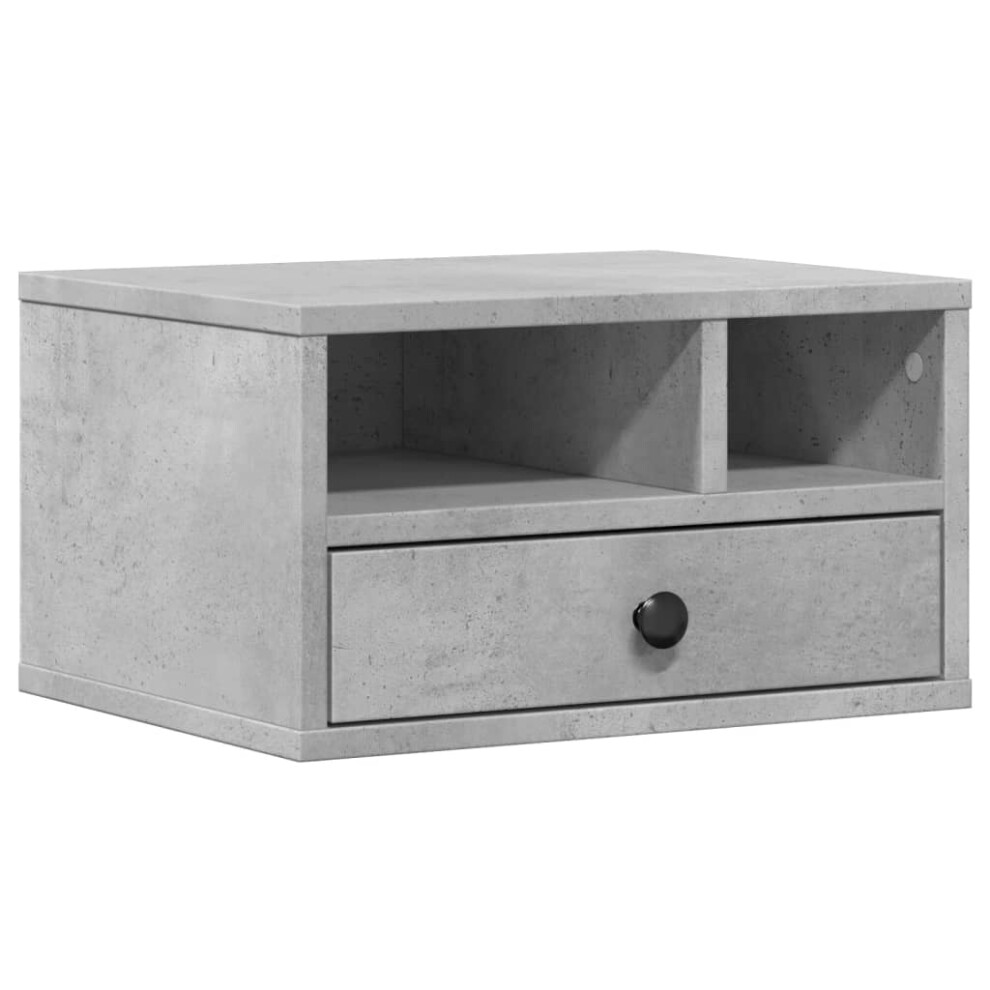 Vidaxl (Concrete Grey) Printer Stand Printer Table Office Desk File Organiser Engineered Wood