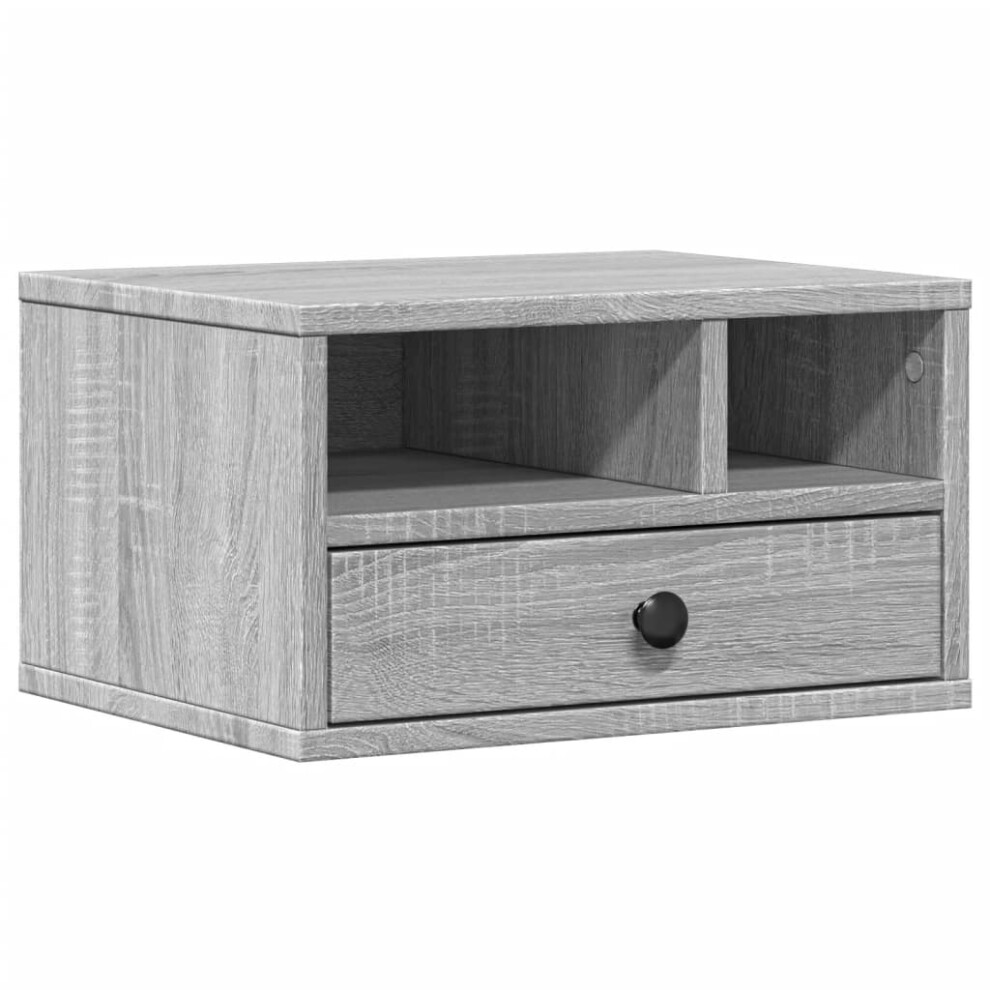 Vidaxl ( Sonoma) Printer Stand Printer Table Office Desk File Organiser Engineered Wood Grey