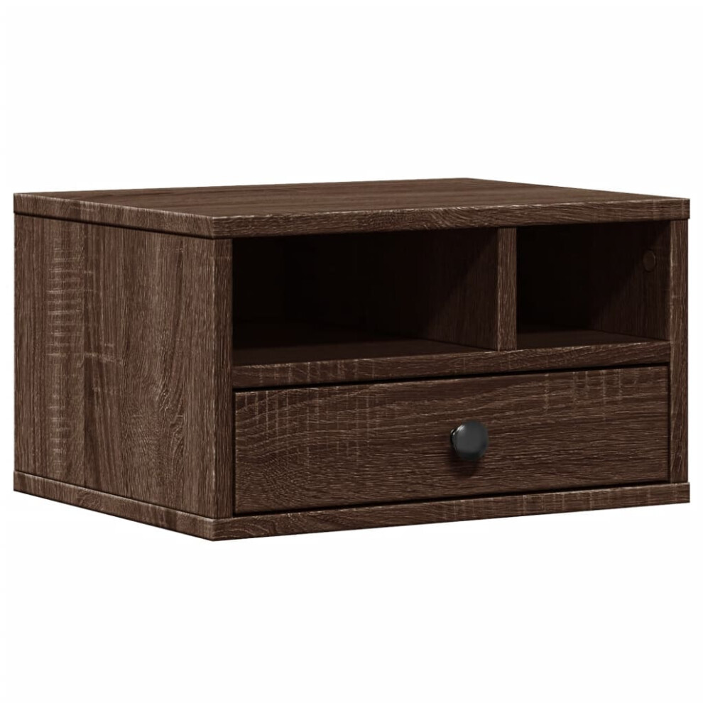 (Brown oak) vidaXL Printer Stand Printer Table Office Desk File Organiser Engineered Wood