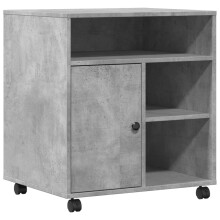 (concrete grey) vidaXL Printer Stand with Wheels Printer Table File Desk Organiser Sonoma Oak