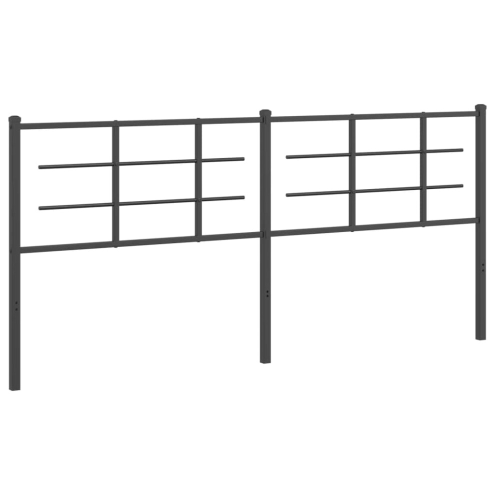 (200 cm) vidaXL Metal Headboard Bedroom Home Bed Header Bed Headboard Black 200 cm