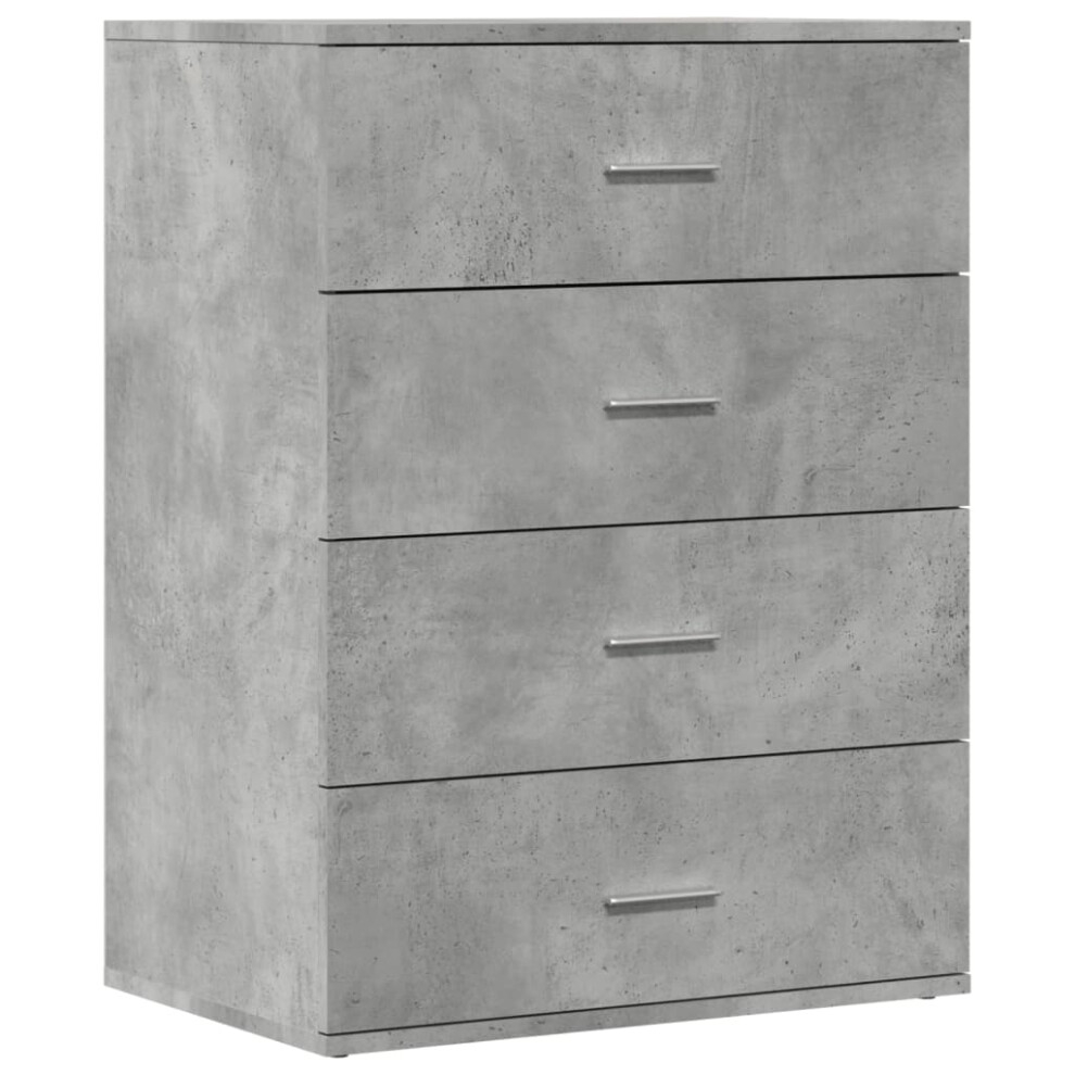Vidaxl (Concrete Grey) Sideboard Cupboard Side Cabinet Highboard Concrete Grey Engineered Wood