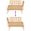 VidaXL (light brown, corner + table) vidaXL Garden Table Outdoor Table Patio Side Coffee Table Solid Wood Acacia 6