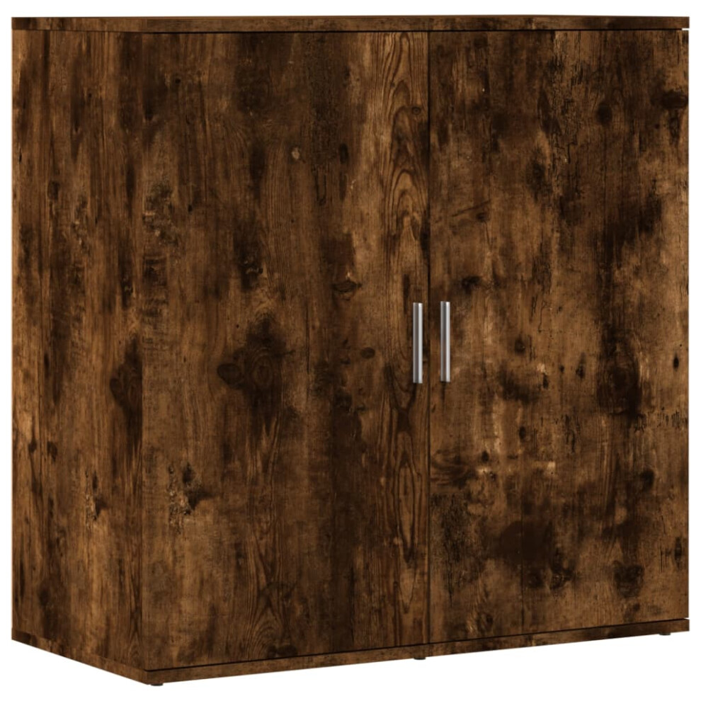 Vidaxl (Smoked Oak) Sideboard Storage Cupboard Side Cabinet Highboard Black Engineered Wood