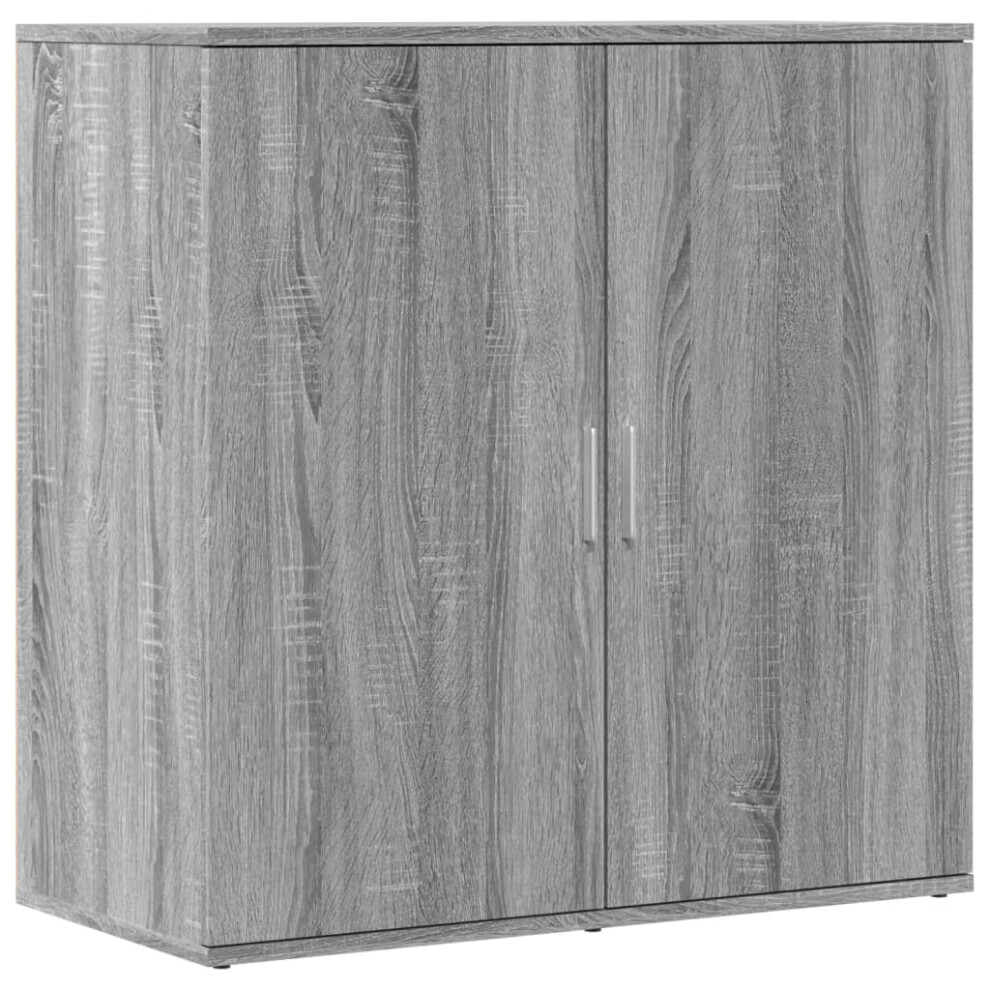 (grey sonoma) vidaXL Sideboard Storage Cupboard Side Cabinet Highboard Black Engineered Wood