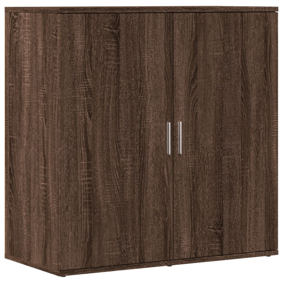 (brown oak) vidaXL Sideboard Storage Cupboard Side Cabinet Highboard Black Engineered Wood