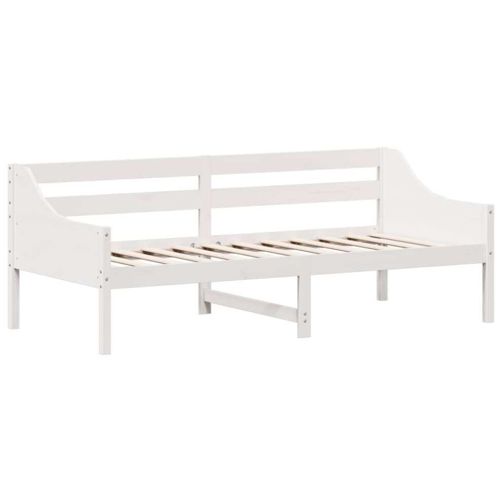 (white, 100 x 200 cm) vidaXL Day Bed Sofa Bed Frame Daybed Couch Bedroom Guest Bed Solid Wood Pine