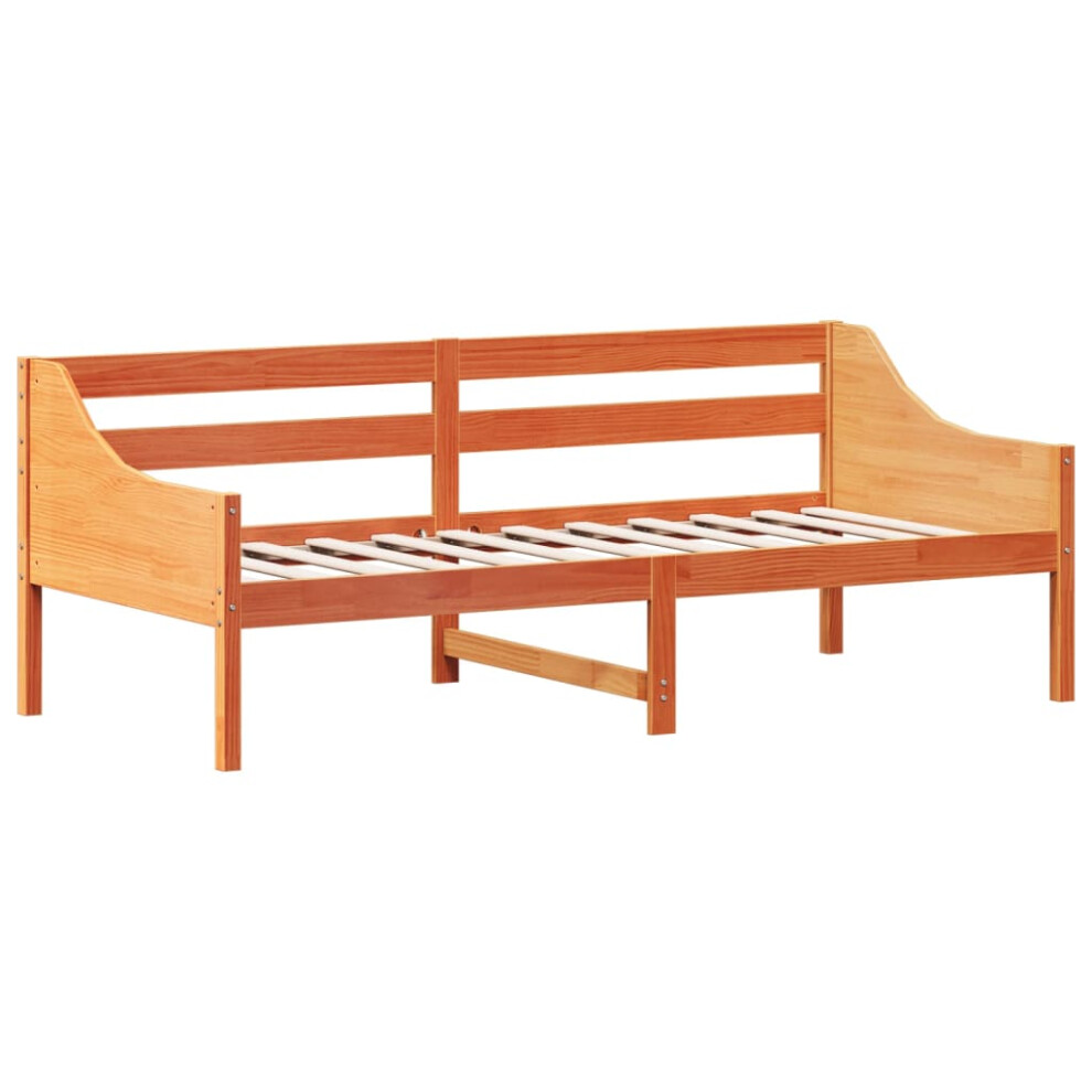 (brown, 100 x 200 cm) vidaXL Day Bed Sofa Bed Frame Daybed Couch Bedroom Guest Bed Solid Wood Pine