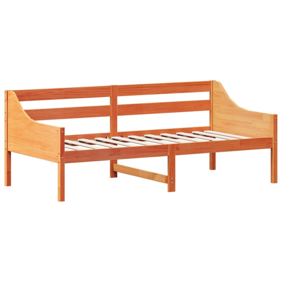 (brown, 90 x 190 cm) vidaXL Day Bed Sofa Bed Frame Daybed Couch Bedroom Guest Bed Solid Wood Pine