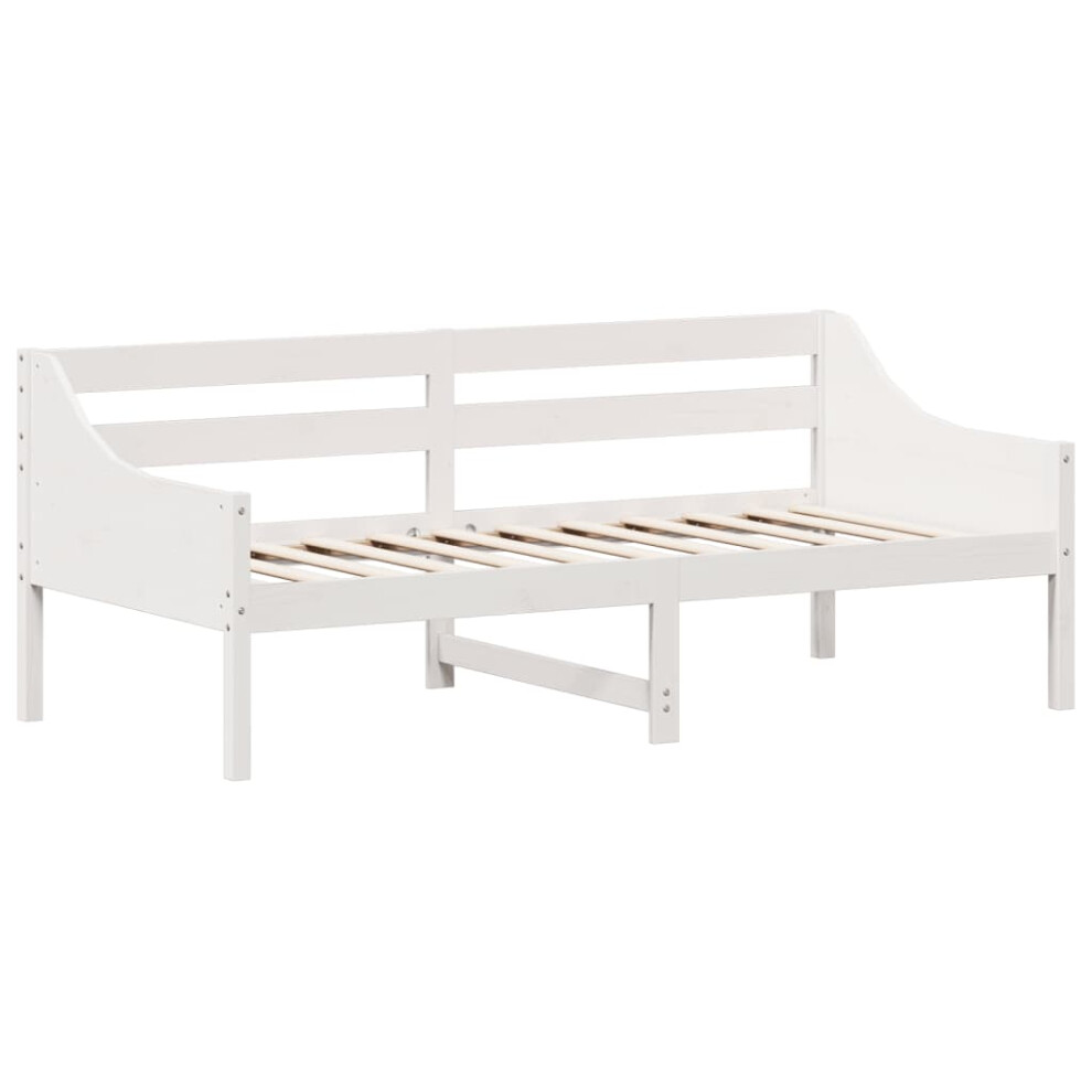 (white, 90 x 190 cm) vidaXL Day Bed Sofa Bed Frame Daybed Couch Bedroom Guest Bed Solid Wood Pine