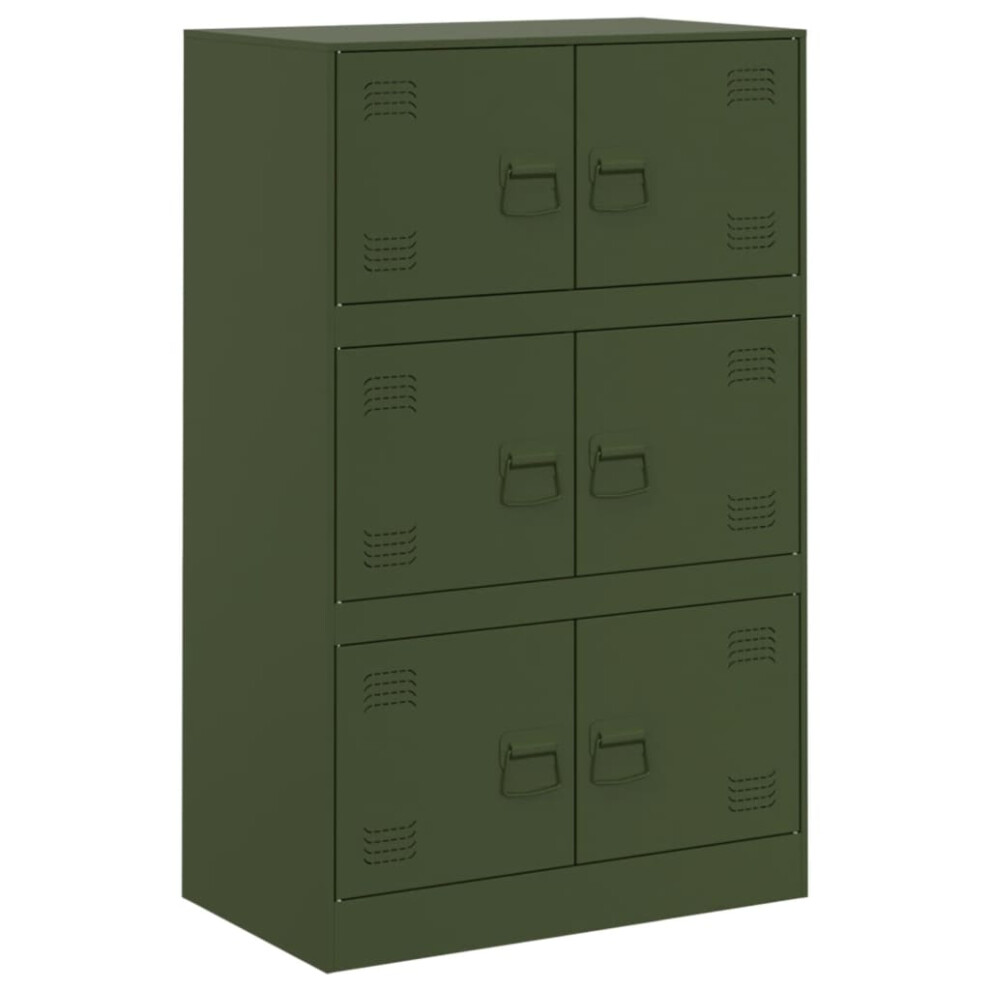 (olive green) vidaXL Sideboard Hallway Storage Cupboard Side Cabinet Highboard Pink Steel