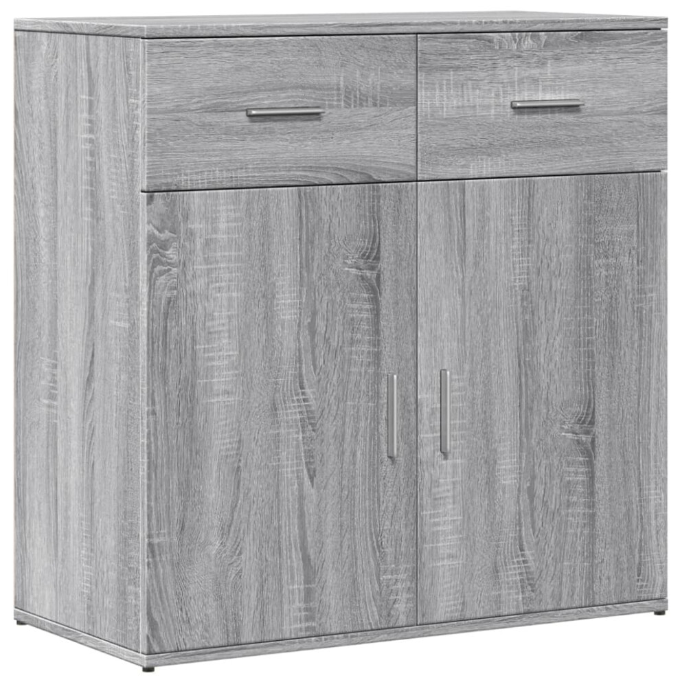 Vidaxl (Grey Sonoma) Sideboard Storage Cupboard Side Cabinet Home Highboard Engineered Wood