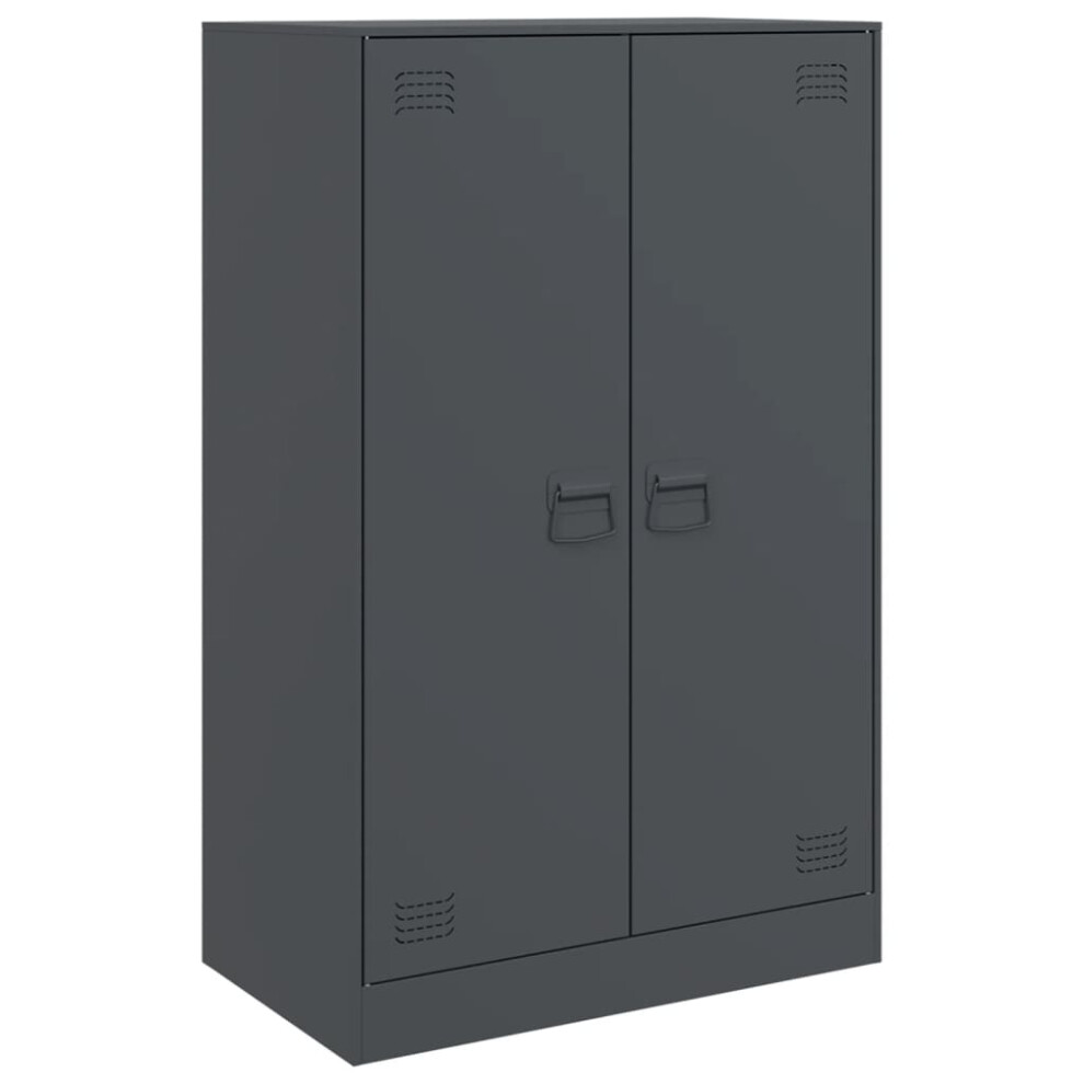 (anthracite) vidaXL Sideboard Home Storage Cupboard Side Cabinet Highboard Black Steel