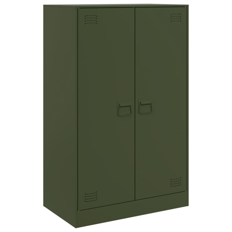 (olive green) vidaXL Sideboard Home Storage Cupboard Side Cabinet Highboard Black Steel