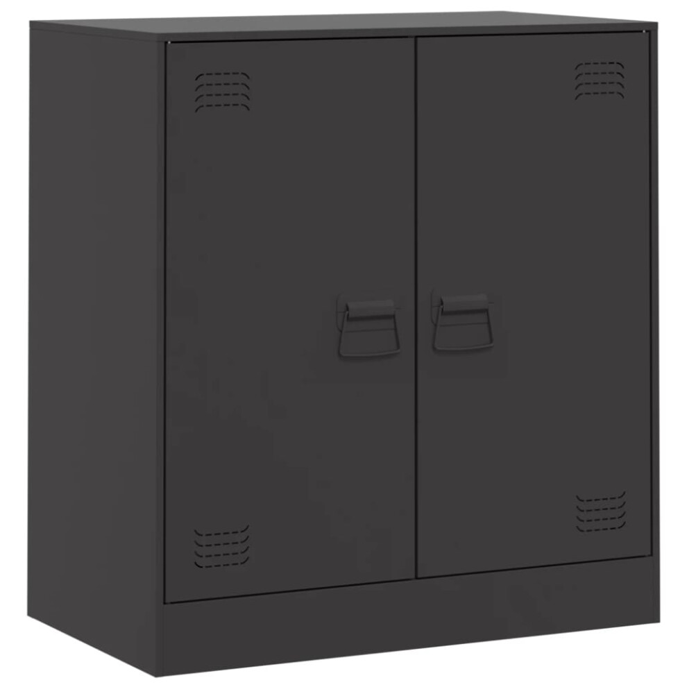 (black) vidaXL Sideboard Home Storage Cupboard Side Cabinet Highboard Anthracite Steel