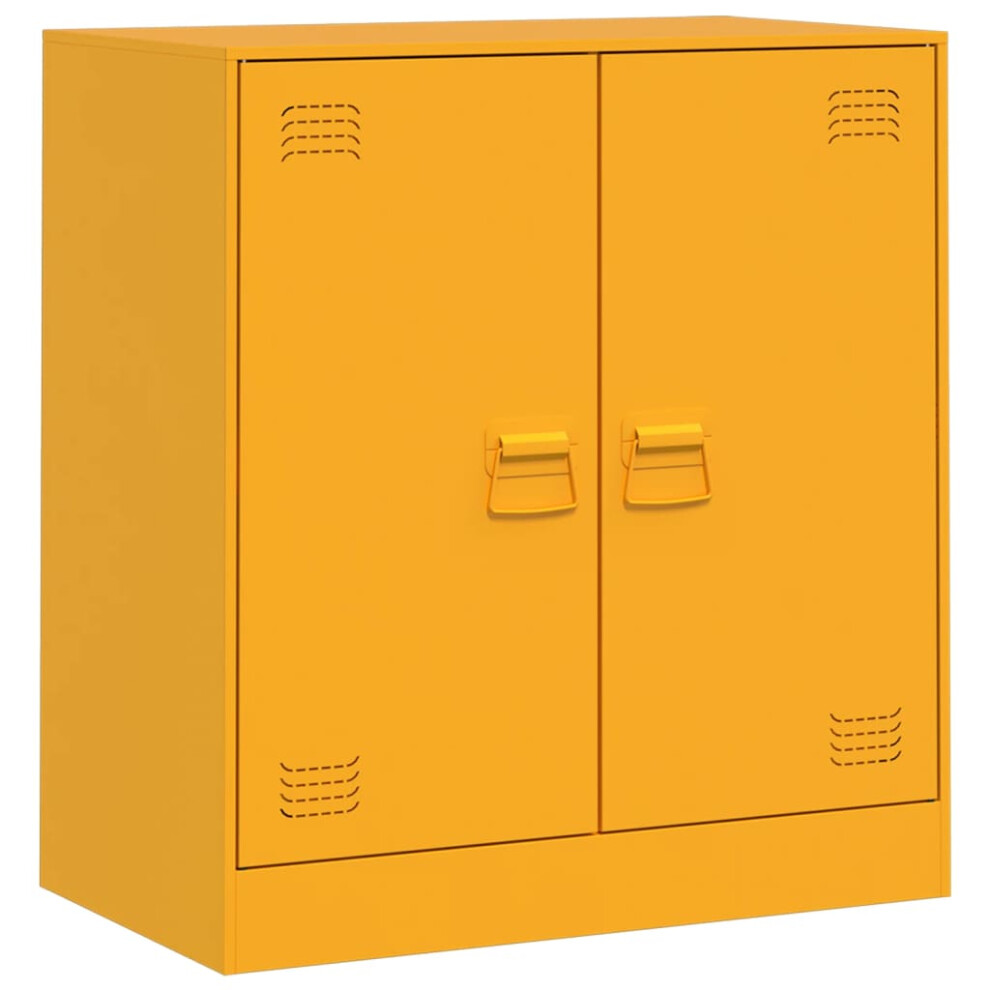 (mustard yellow) vidaXL Sideboard Home Storage Cupboard Side Cabinet Highboard Anthracite Steel