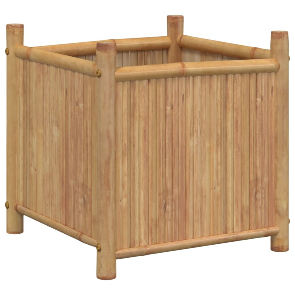 (50 x 50 x 50 cm) vidaXL Planter Flower Box Plant Pot Garden Raised Bed Outdoor Planter Bamboo