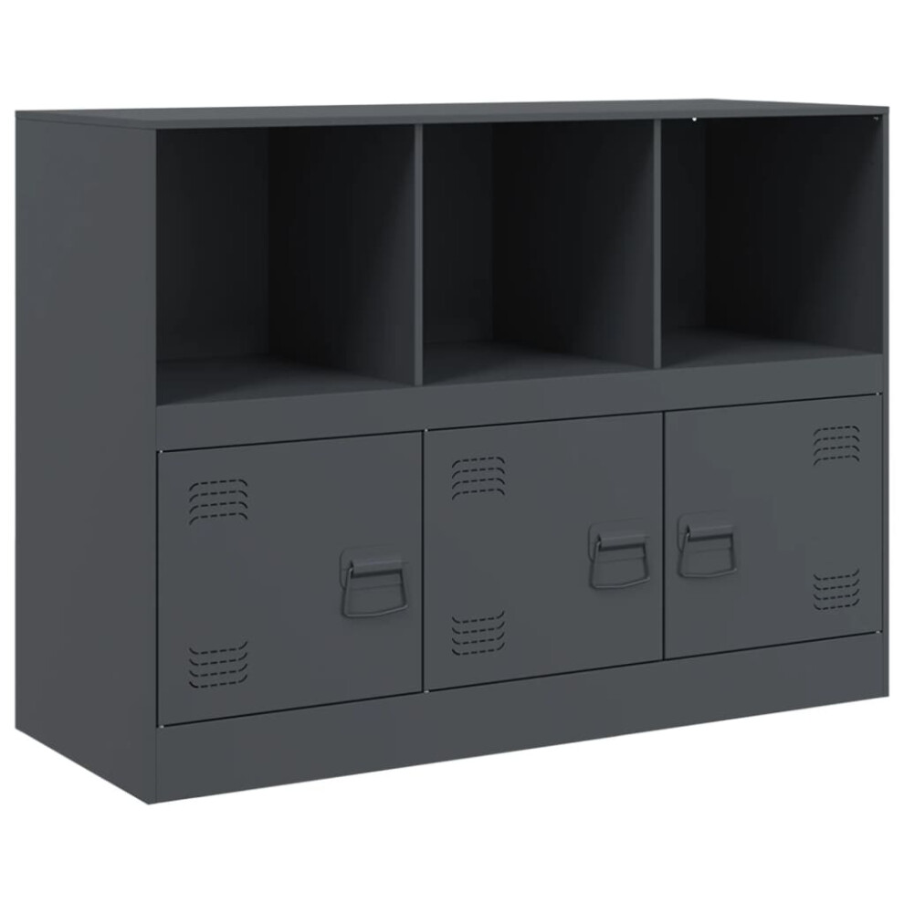 (anthracite) vidaXL Sideboard Home Storage Cupboard Side Cabinet Highboard Black Steel