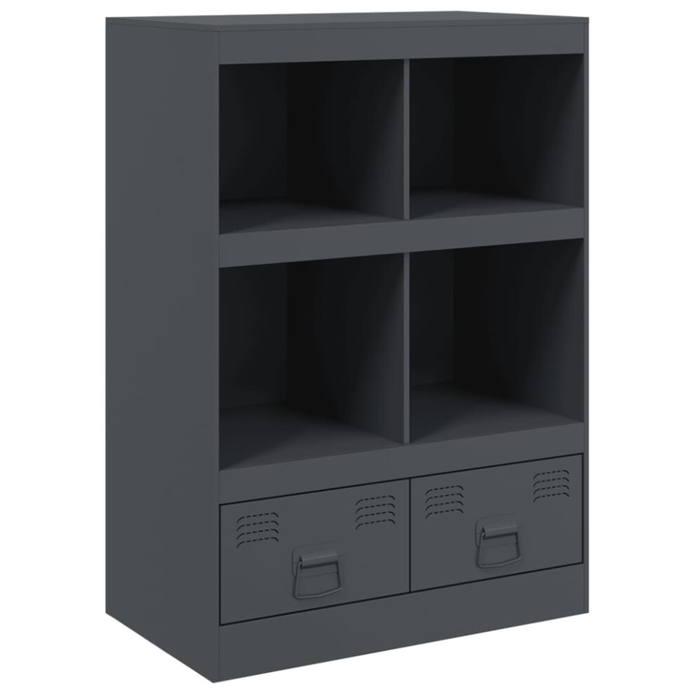 (anthracite) vidaXL Highboard Sideboard Side Cabinet Home Storage Cupboard Anthracite Steel