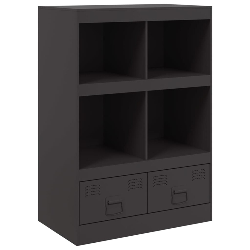 (black) vidaXL Highboard Sideboard Side Cabinet Home Storage Cupboard Anthracite Steel