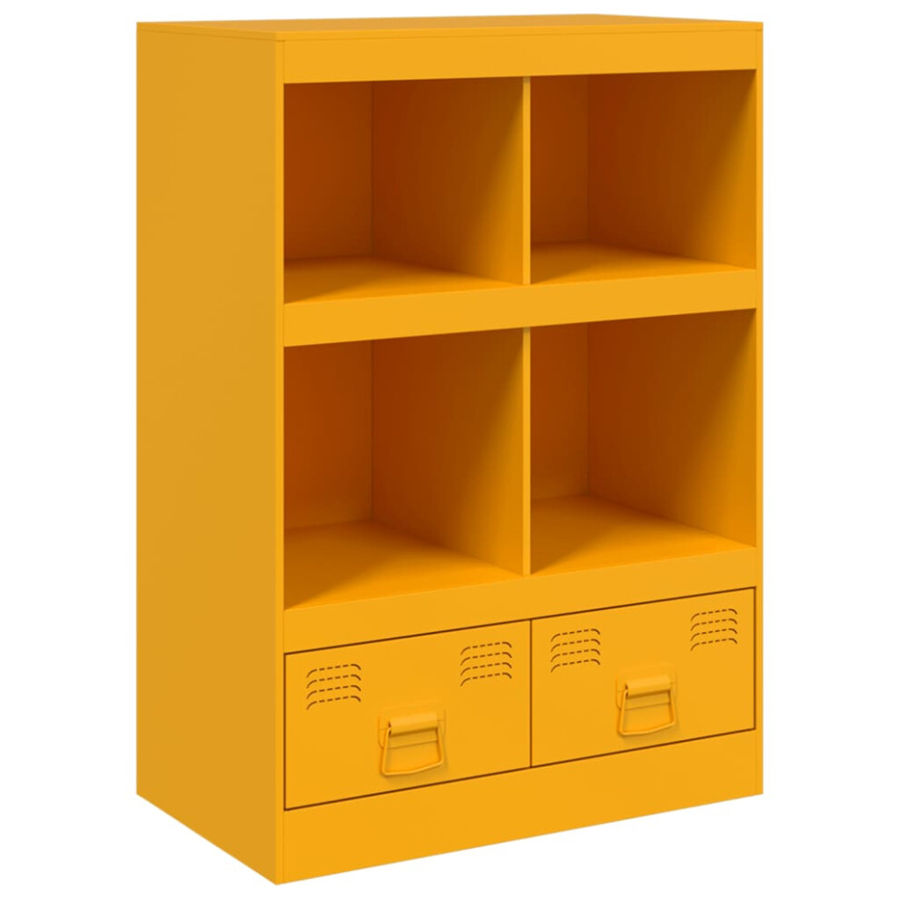 (mustard yellow) vidaXL Highboard Sideboard Side Cabinet Home Storage Cupboard Anthracite Steel