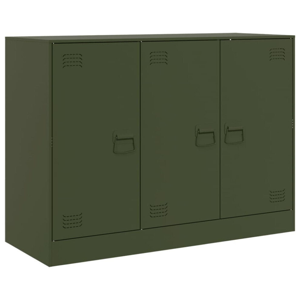 (olive green) vidaXL Sideboard Storage Cupboard Side Cabinet Highboard Mustard Yellow Steel