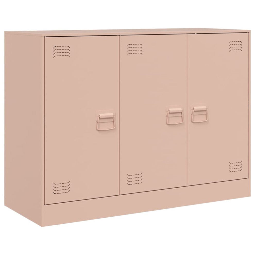 (pink) vidaXL Sideboard Storage Cupboard Side Cabinet Highboard Mustard Yellow Steel