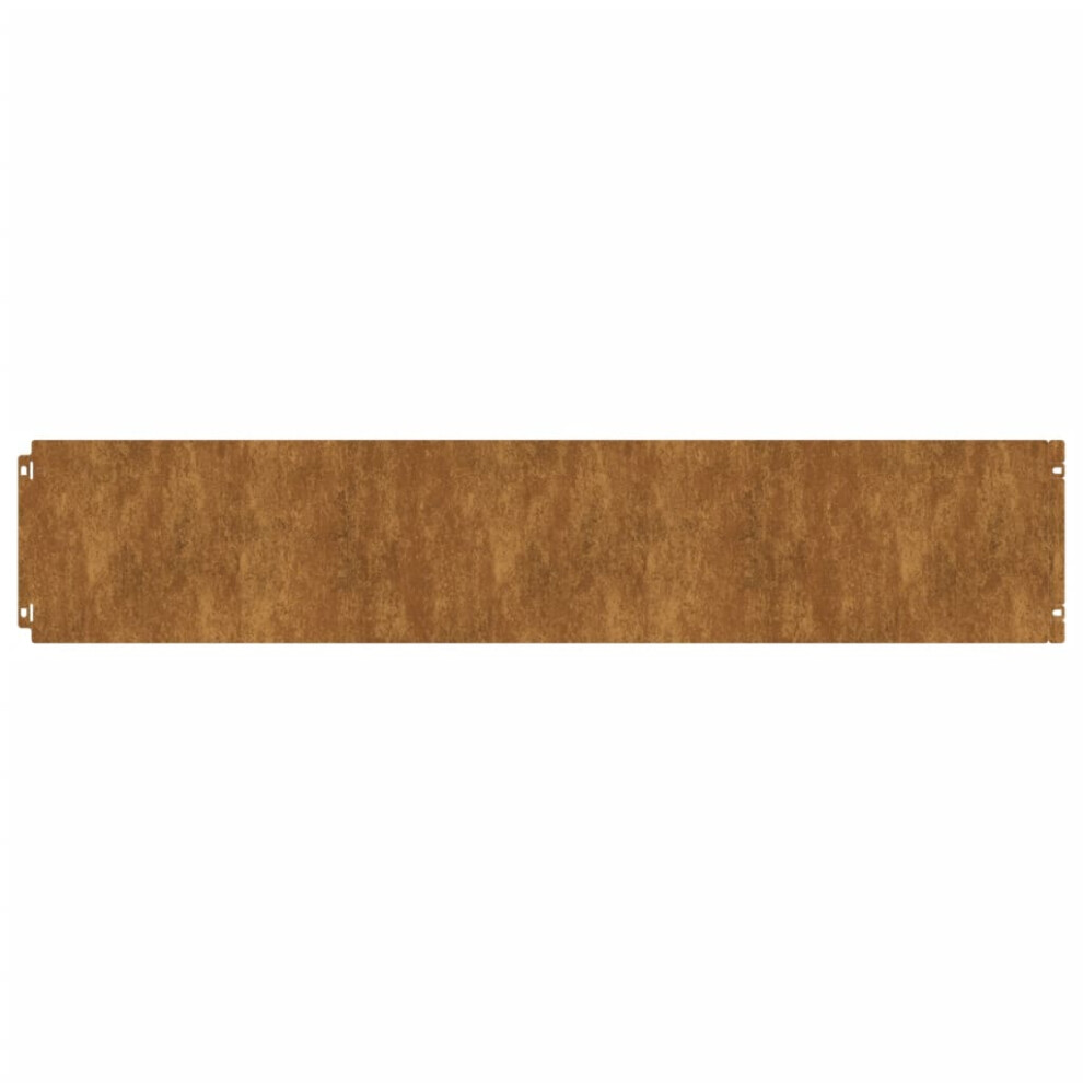 (20 x 103 cm/ 10 pcs) vidaXL Lawn Edgings Garden Edging Outdoor Grass Border Flexible Corten steel