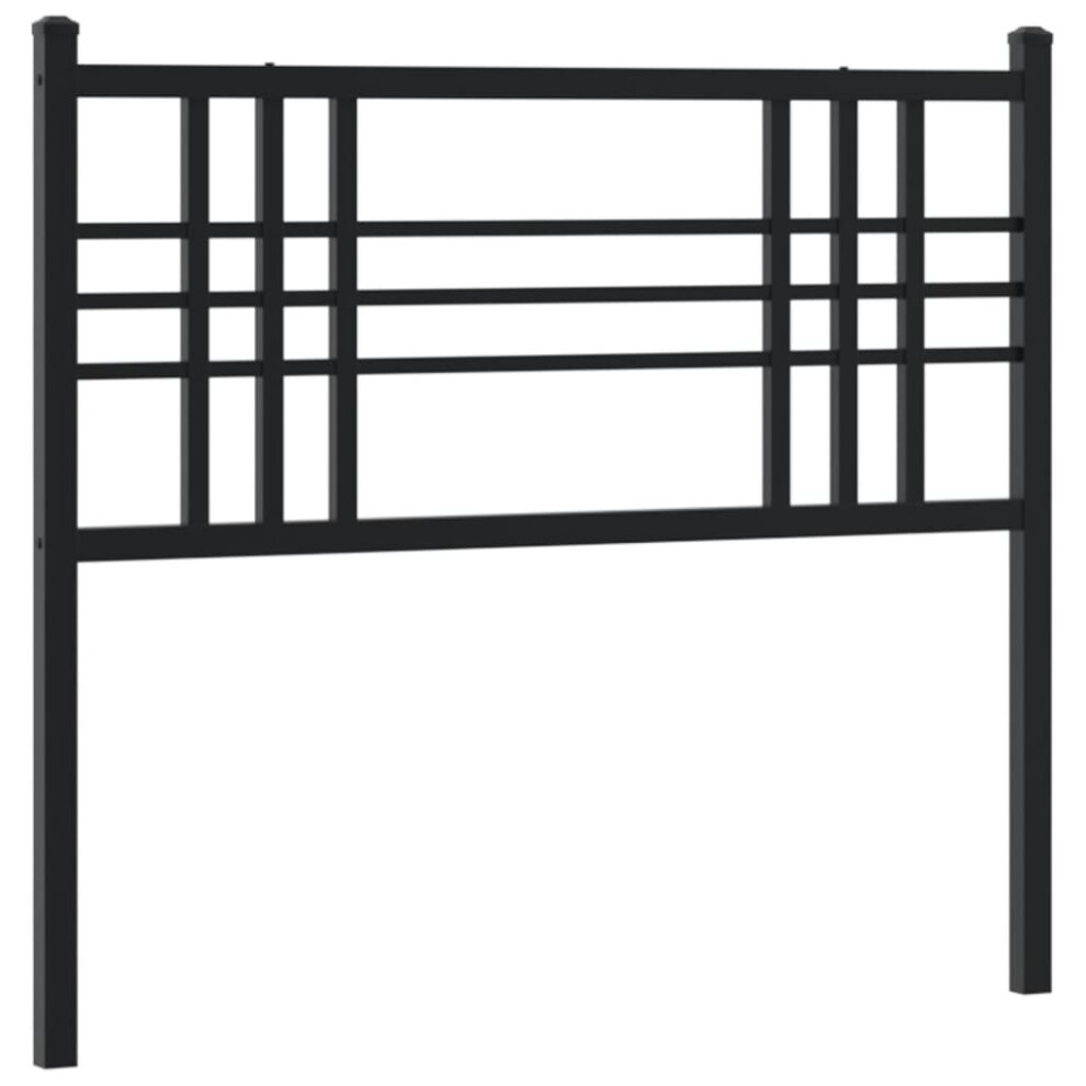 (black, 107 cm) vidaXL Metal Headboard Bedroom Home Bed Header Bed Headboard Black 160 cm