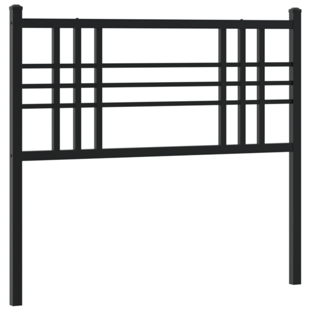 (black, 100 cm) vidaXL Metal Headboard Bedroom Home Bed Header Bed Headboard Black 160 cm