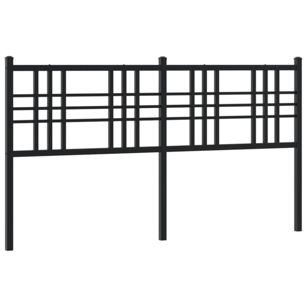 (black, 160 cm) vidaXL Metal Headboard Bedroom Home Bed Header Bed Headboard Black 160 cm