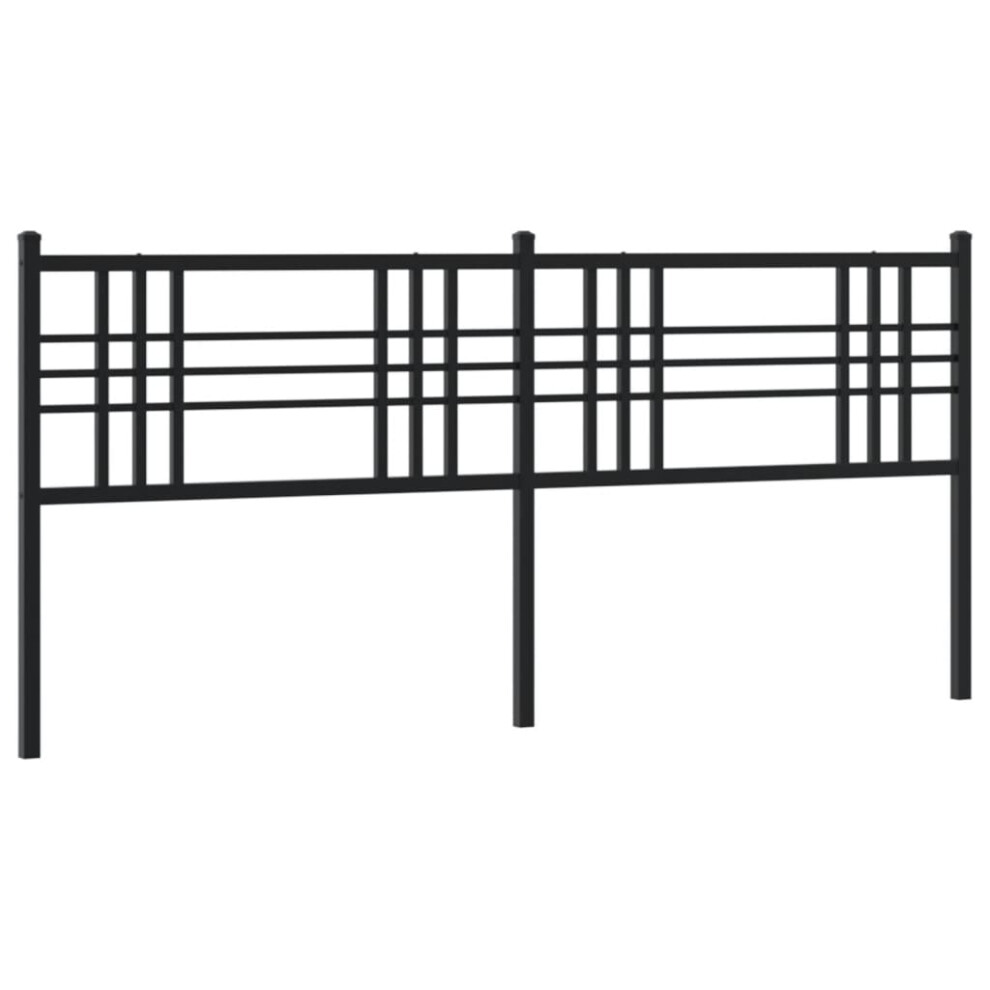 Vidaxl (Black, 193 Cm) Metal Headboard Bedroom Home Bed Header Bed Headboard Black 160 Cm