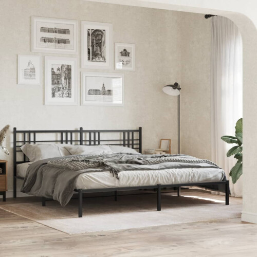 VidaXL vidaXL Ersatz-Kopfteil Metall Schwarz 193 cm 2