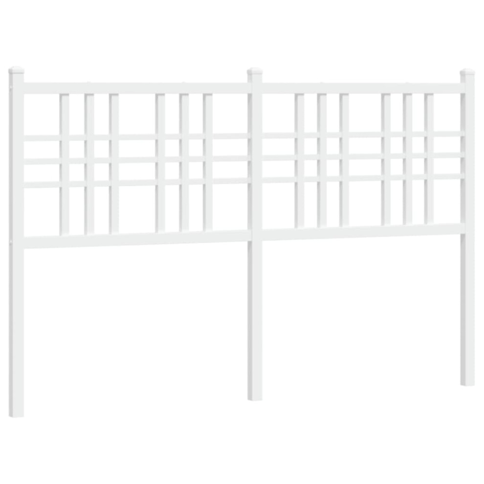 (white, 140 cm) vidaXL Metal Headboard Bedroom Home Bed Header Bed Headboard Black 160 cm