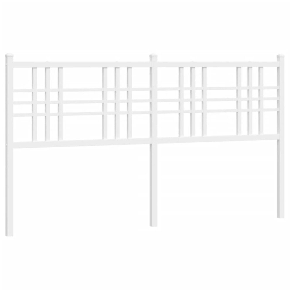 (white, 150 cm) vidaXL Metal Headboard Bedroom Home Bed Header Bed Headboard Black 160 cm