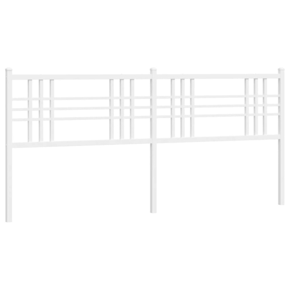 (white, 193 cm) vidaXL Metal Headboard Bedroom Home Bed Header Bed Headboard Black 160 cm