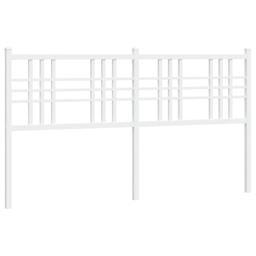 (white, 160 cm) vidaXL Metal Headboard Bedroom Home Bed Header Bed Headboard Black 160 cm